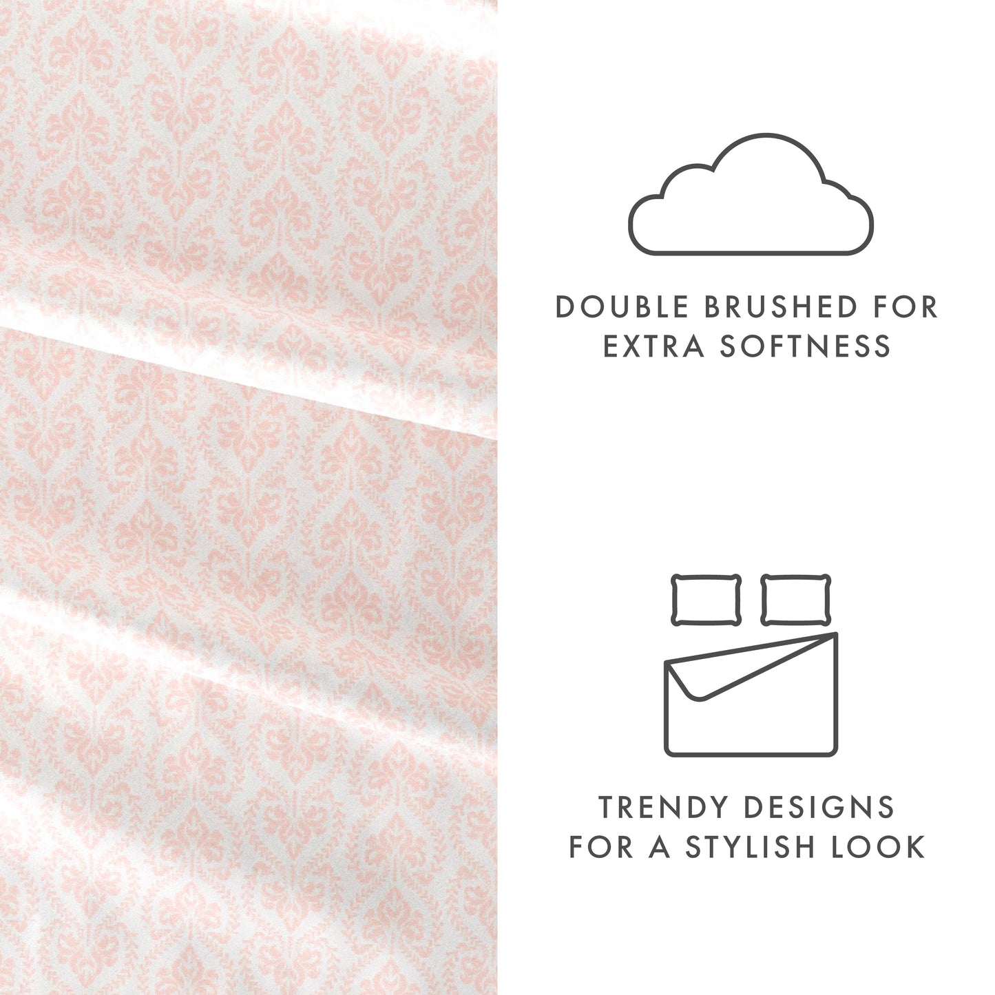 Classic in Pink Pattern 4-Piece Sheet Set