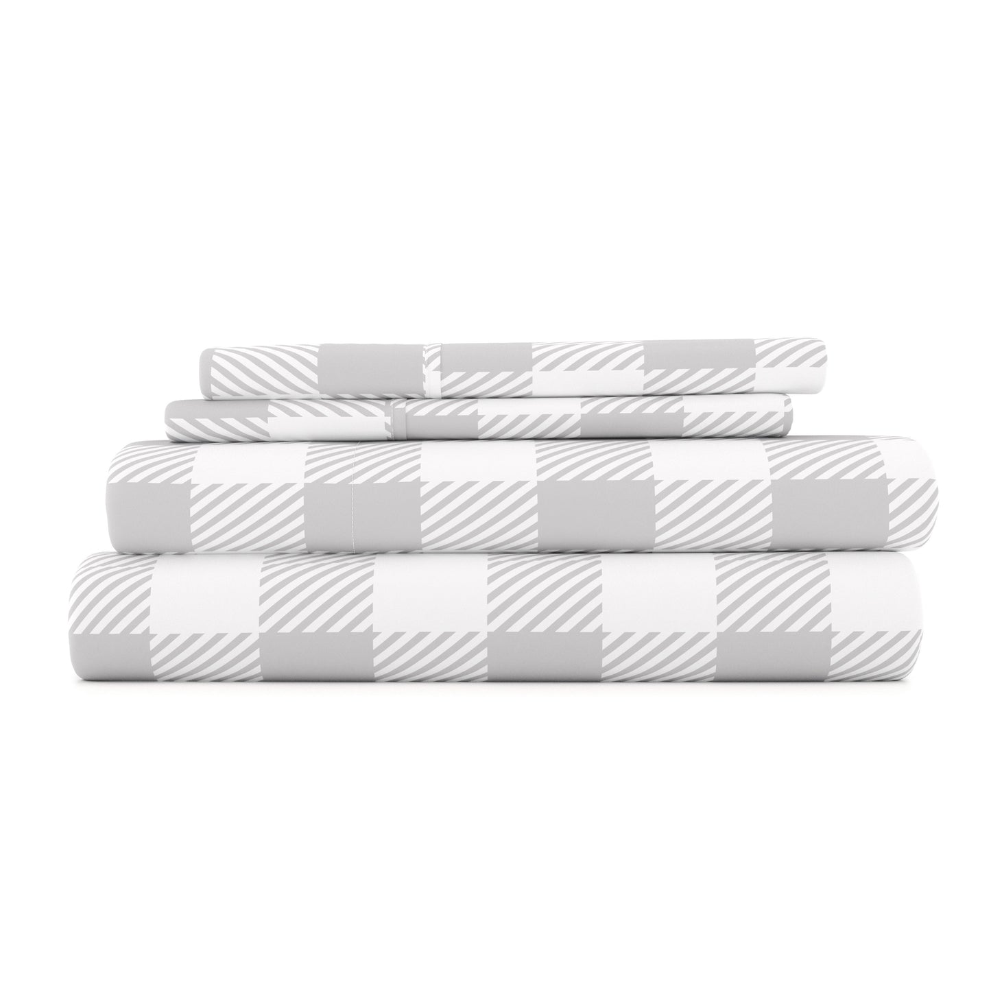 Country Plaid Pattern 4-Piece Sheet Set