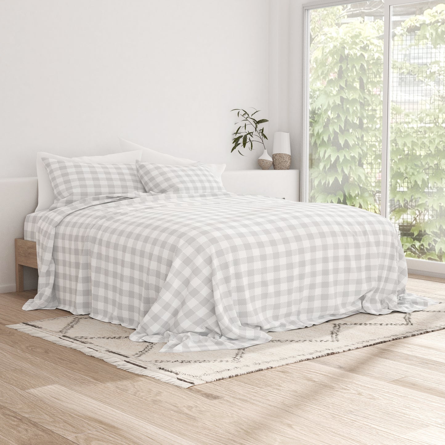 Country Plaid Pattern 4-Piece Sheet Set