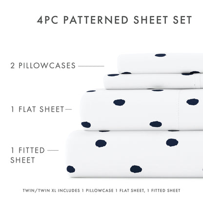 Dots Pattern 4-Piece Sheet Set