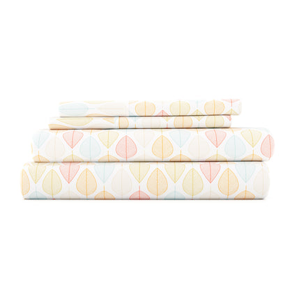 Leaf Pattern 4-Piece Sheet Set