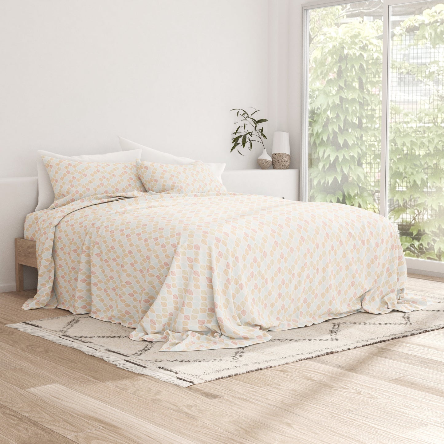 Leaf Pattern 4-Piece Sheet Set - Sale