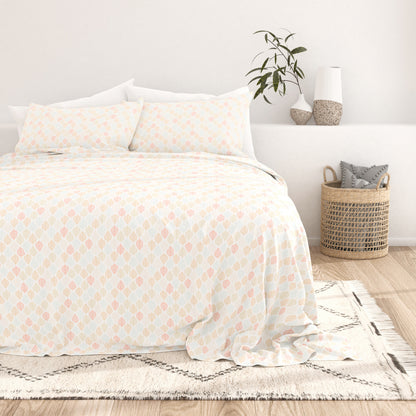 Leaf Pattern 4-Piece Sheet Set