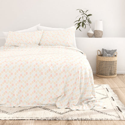 Leaf Pattern 4-Piece Sheet Set - Sale