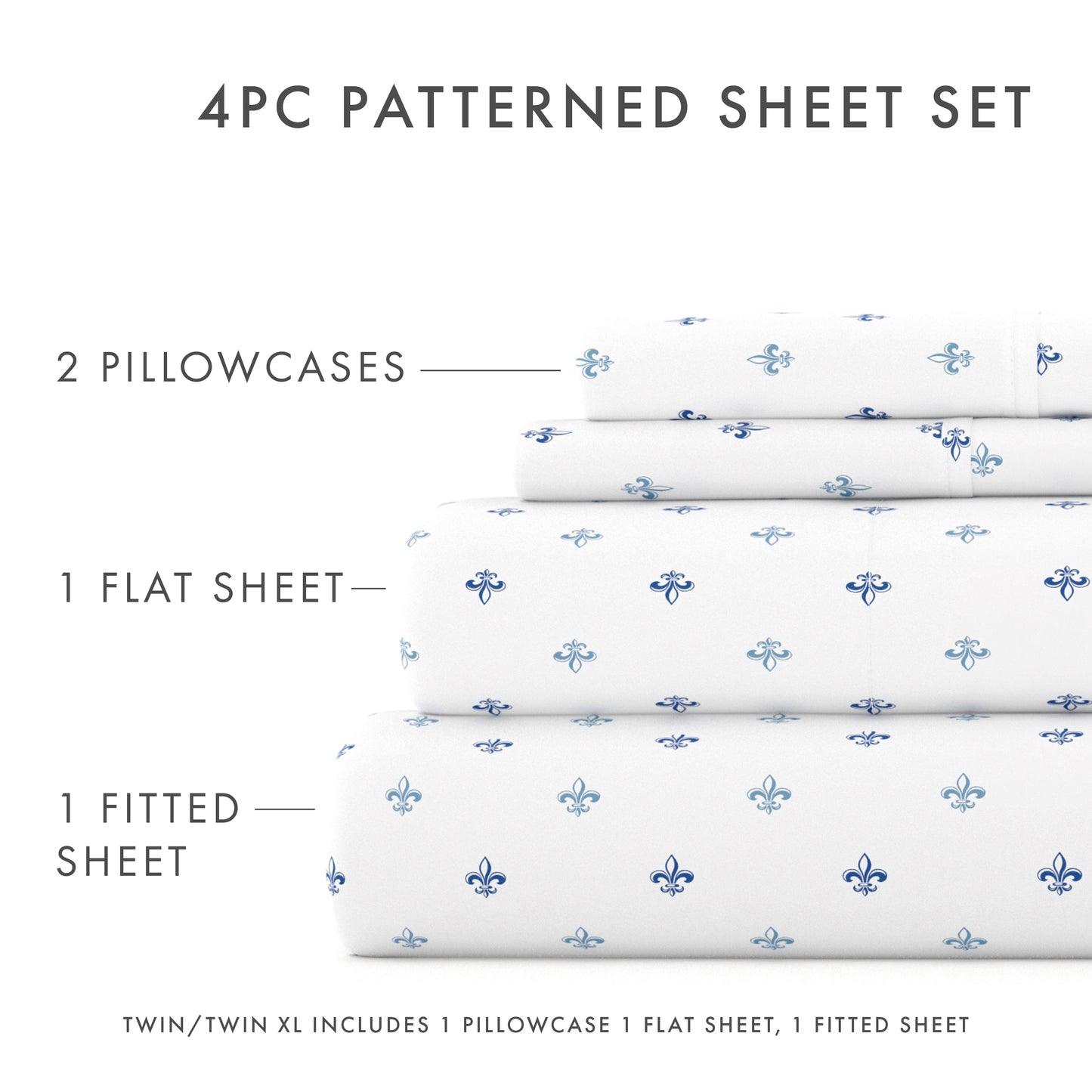 Lily Pattern 4-Piece Sheet Set