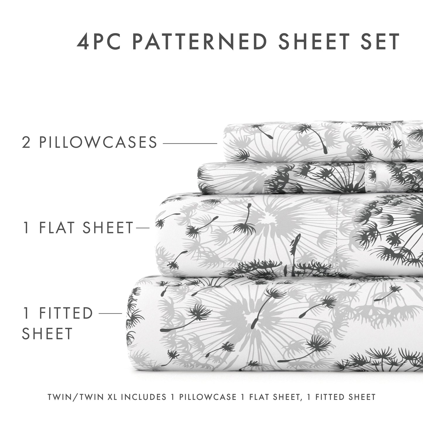 Make A Wish Pattern 4-Piece Sheet Set - Sale