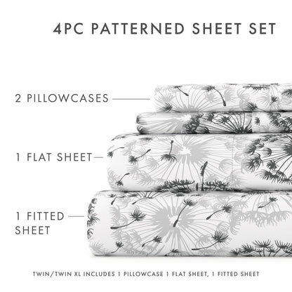 Make A Wish Pattern 4-Piece Sheet Set - Sale