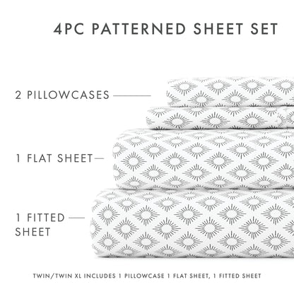 Polaris Pattern 4-Piece Sheet Set