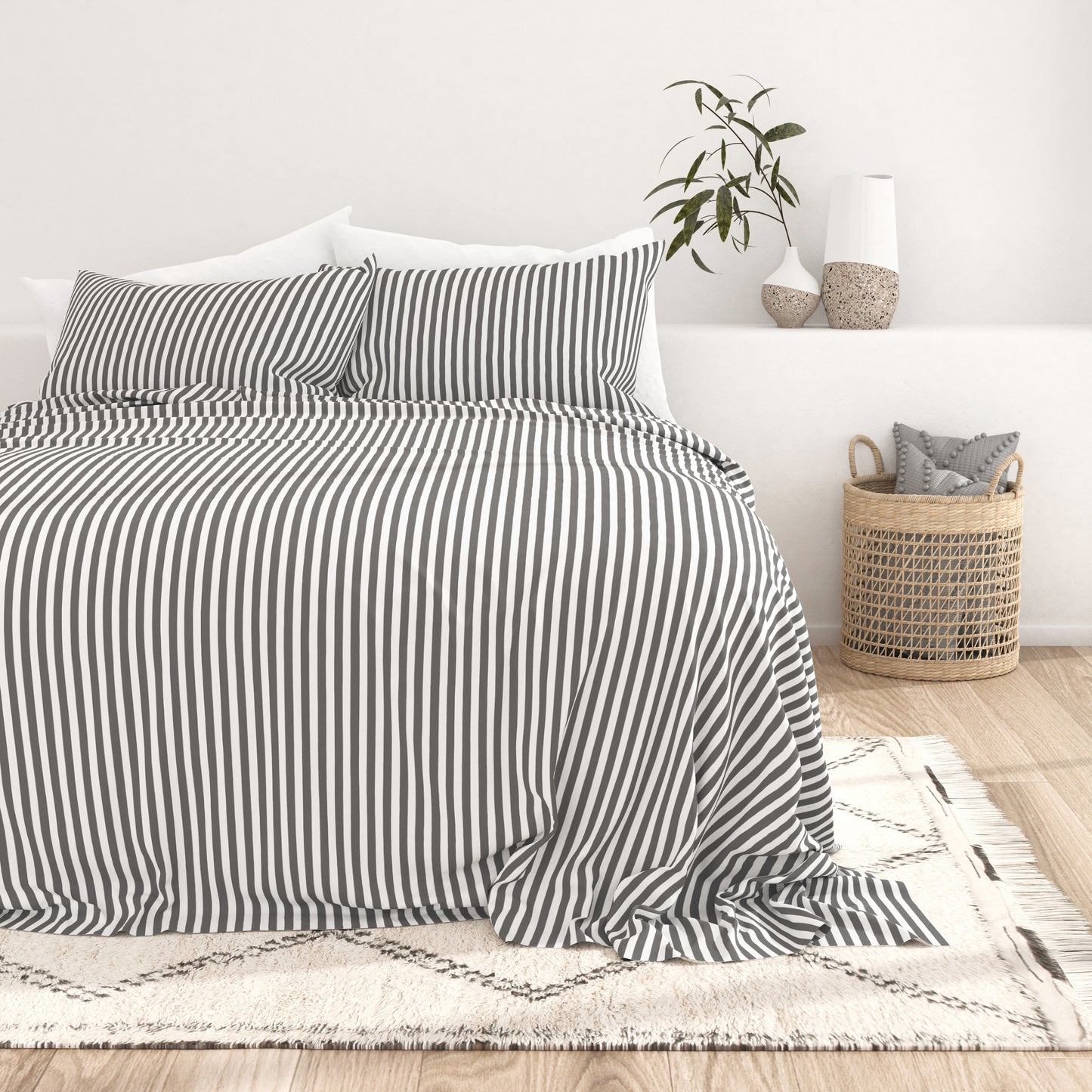 Ribbon Pattern 4-Piece Sheet Set