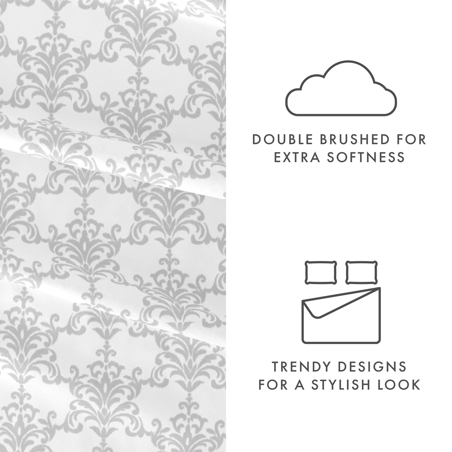 Soft Bouquet Pattern 4-Piece Sheet Set - Sale