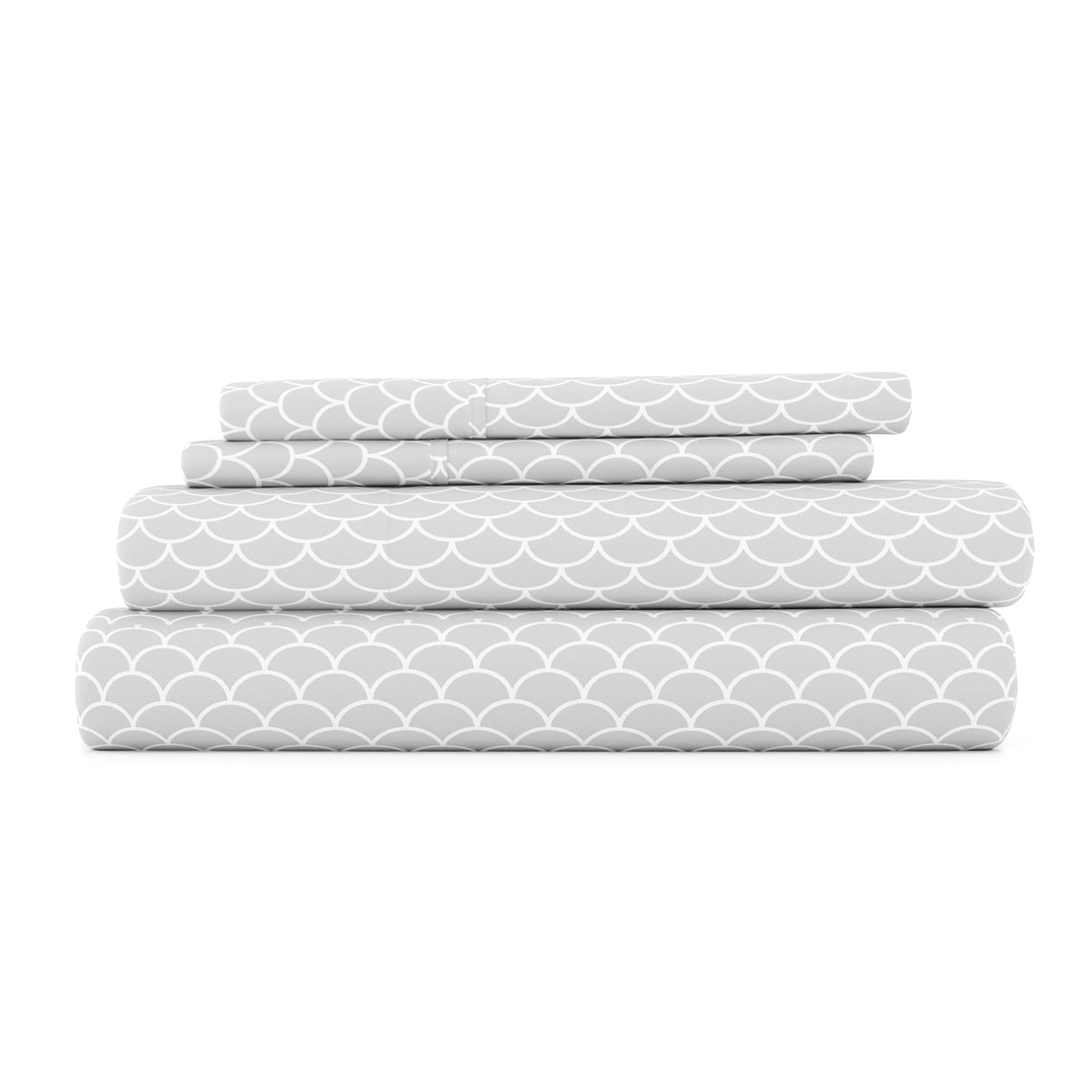 Scallops Patterned 4-Piece Sheet Set - Linens and Hutch