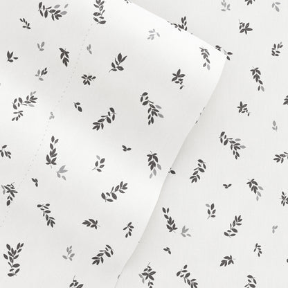 Spotted Leaves Pattern 4-Piece Sheet Set