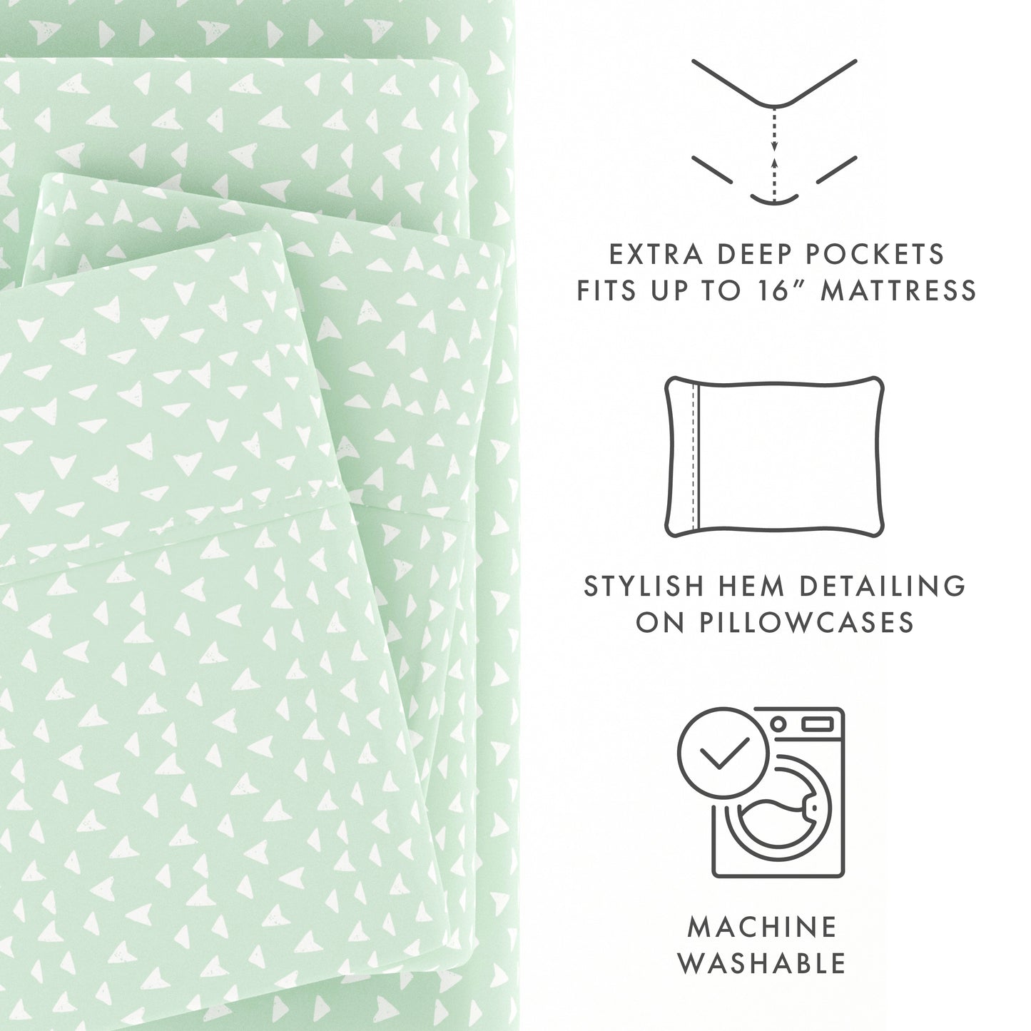 Urban Arrows Pattern 4-Piece Sheet Set