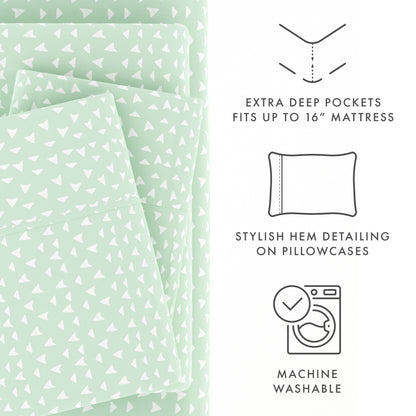 Urban Arrows Pattern 4-Piece Sheet Set