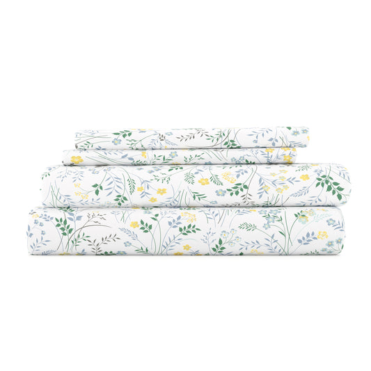 Wildflower Pattern 4-Piece Sheet Set