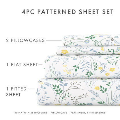 Wildflower Pattern 4-Piece Sheet Set - Sale