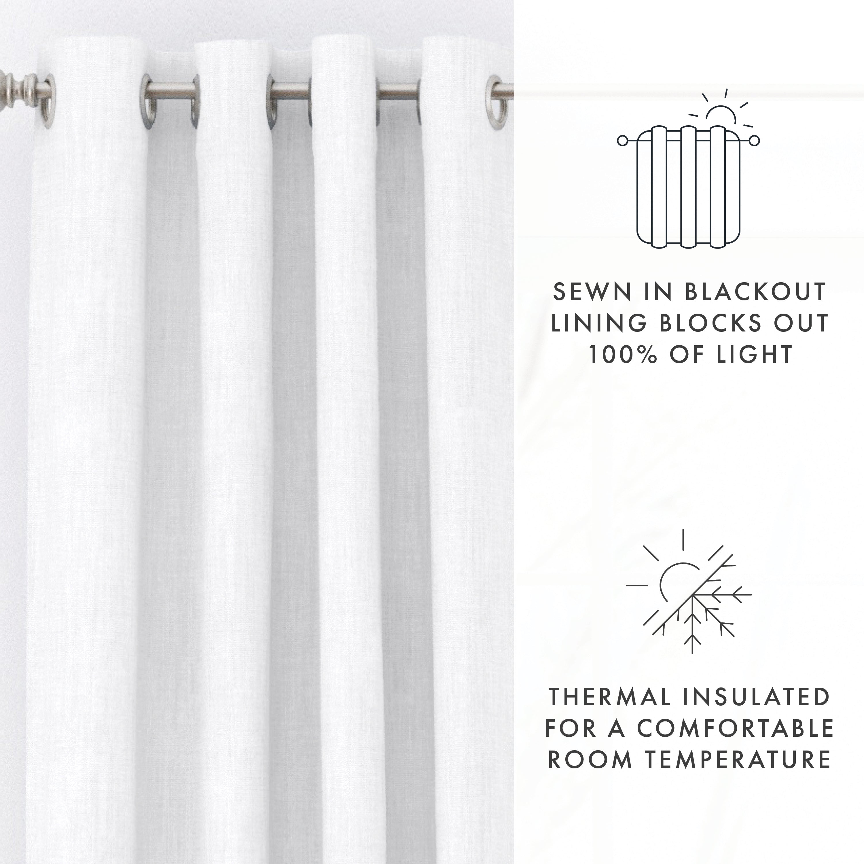 Buy 100% Total Blackout Linen Blend Grommet Curtains | LINENS & HUTCH